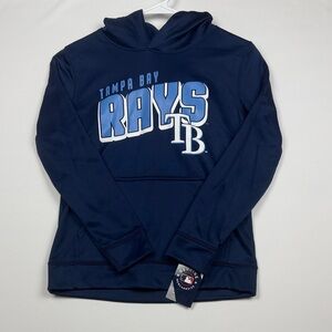 MLB Navy Blue Tampa Bay Rays Kids Hoodie Kids Medium